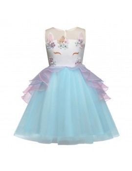Creative Design Girls Kids Faddish Trendy Formal Princess Dress For 3Y-11Y