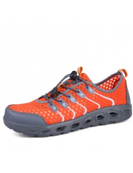 Men Bungee Closure Mesh Textile Quick Drying Upstream Shoes