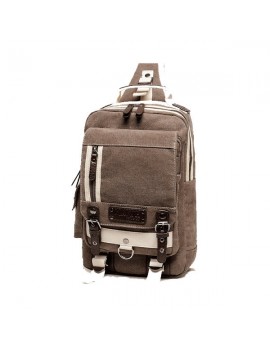 Men Canvas Multi-pocket Laptop Bag Casual Shoulder Bags Chest Bags