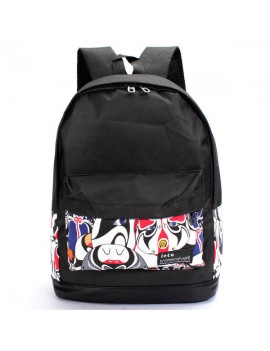 Canvas Color Printing Pattern Backpack