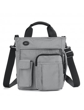 Men Nylon Lightweight Large Capacity Multi-function Crossbody Bag Waterproof Travel Shoulder Bag