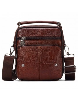 Men Genuine Leather Vintage Messenger Bag Casual Shoulder Bag Wasit Bag