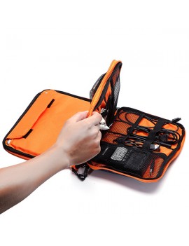 Casual Multifunctional Canvas Multi-pocket Ipad Store Bag Phone Bag Storage Bag