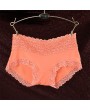 Breathable Lace-trim Hip Lifting Modal Mid Waist Panties