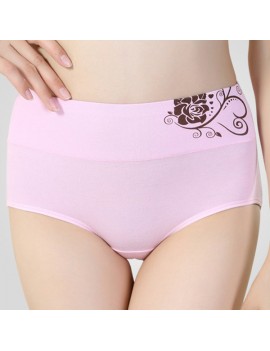 Comfortable Stretchy Cotton High Waist Breathable Panties For Women