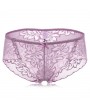 Embroidered Lace Breathable Hip Lifting Mid Waist Panties