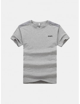 Men's Summer Casual Solid Color Slim Fit Cotton Short-sleeved T-shirt Sweatshirt Plus Size XL-9XL