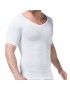 Body Shaper Fitness Abdomen Tummy Slim Sport High Elastic V-Neck T-shirt for Men