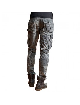 Mens Outdoor Camouflage Multi Pockets Casual Cotton Cargo Pants Military Tactical Pants