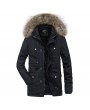 Casual Multi Pockets Warm Windproof Detachable Hooded Jacket for Men