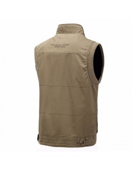 Fall Winter Outdoor Cotton Vest Casual Multi-pocket Fishing Waistcoat