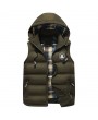 Casual Hooded Thicken Winter Fall Cotton Coat Vest for Men