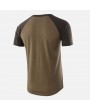 Men's Casual O-Neck Contrast Colour Bottom Short Sleeve T-shirt