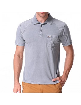 Mens Cotton Breathable Solid Color Turn-down Collar Short Sleeve Casual Golf Shirt
