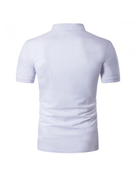 Mens Creative Muscle Cartoon Printed Short Sleeve Slim Fit Casual Golf Shirt