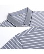 80% Cotton Striped Short Sleeve Casual Golf Shirt for Men