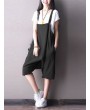 Strappy Solid Color Wide Legs Pockets Jumpsuit