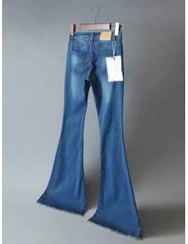 Vintage High Waist Stretch Flared Denim